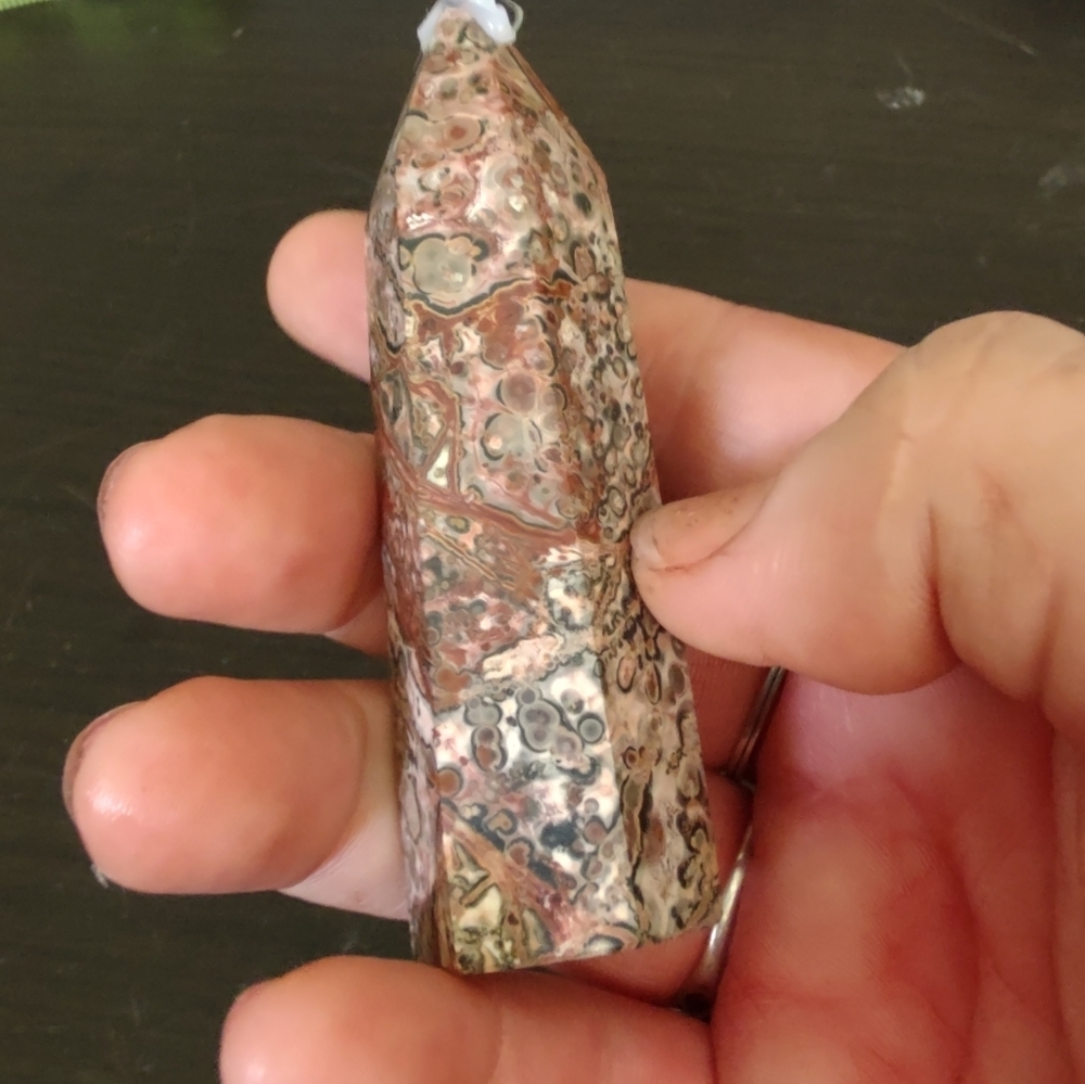 Leopard skin jasper tower